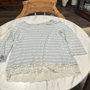 Loft Factory Lace Bottom Sweater